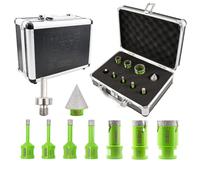 FACHLICH Diamond Core Drill Bits Set - 6/6/8/10/20/25/35mm+35B+Hex Tile Hole Saw Kit M14 Thread for Tile Porcelain Granite Marble(9PCS)