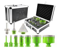 FACHLICH Diamond Core Drill Bits Set - Tile Hole Saw Kit 6/8/20/25/35/50/68MM with 50MM Diamond Beveling Chamfer Bits for Porcelain Ceramic Tile Granite Marble(10PCS)