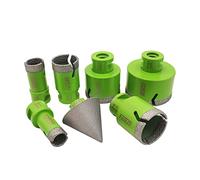 FACHLICH Diamond Drill Core Bits Set 20/25/35/40/50/68mm Tile Hole Saw Kit with 50mm Diamond Beveling Chamfer Bit for Tile Porcelain Granite Marble
