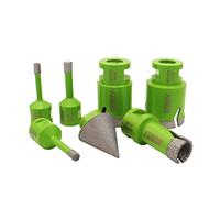 FACHLICH Diamond Drill Core Bits Set 6/6/8/20/35/40mm Tile Hole Saw Kit with 35mm Diamond Beveling Chamfer Bit for Tile Porcelain Granite Marble