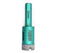 FACHLICH Dry Diamond Drill Bit,Diameter 22mm Hole Saw with Hex Shank for Granite Marble Tile Porcelain Ceramic Hard Materials
