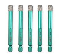 FACHLICH Dry Diamond Drill Bits,5pcs 8mm with Quick Change Hex Shank for Granite Marble Tile Porcelain Ceramic Hard Materials