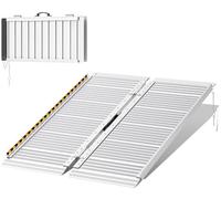 FACHNUO 3FT Folding Wheelchair Ramp, 800LBS Load Capacity, Non-Slip Extra Wide 29.2" Portable Aluminum Threshold Ramp for Stairs, Steps, Doors, Entrances