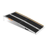 FACHNUO 5FT Foldable Wheelchair Ramp 800lbs Heavy Duty Aluminum Ramp with Anti-Slip Surface, Compact 60" Portable Design for Cars, Home Steps, Scooters, Strollers
