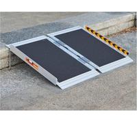 FACHNUO TOOL Wheelchair Ramp with Slip-resistant Surface, Aluminum Foldable Portable Handle Mobility Scooter Ramps for Doorways, Steps, Loading Minivans, Thresholds, Curbs 600lbs Weight Capacity, 2 FT