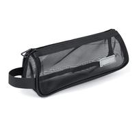 FACHOI Clear Pencil Case for Exams, Transparent Mesh Pencil Case Large Capacity Stationery Storage Bag Mesh Zipper Pouch for Student School Office College F4-WBWJD
