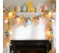 FACHOI Easter Fairy Lights, 2M 10 LED Easter Egg String Lights, Battery Powered Easter Lights for Indoor Outdoor Easter Decorations F6-CDDD