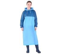 FACHOI EVA Rain Coats for Adults, Waterproof Rain Poncho, Reusable Raincoat Rain Resistant Poncho for Camping, Emergency Situations, Travel F4-PSYY (Blue)