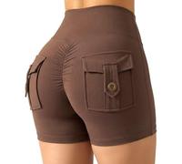 FACHOI Gym Shorts for Women, High Waisted Running Cycling Shorts,Stretchy Booty Shorts, Scrunch Butt Lifting Athletic Shorts for Biker Workout Running Yoga F4-JSDK