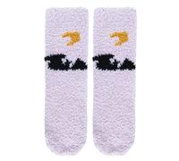 FACHOI Halloween Fluffy Socks Cosy Fuzzy Stockings Pumpkin Bat Ghost Cartoon Socks for Winter Festival Party for Boys Girls Gifts F1-GGSHRW (UK, Alpha, One Size, Regular, Regular, Pink)