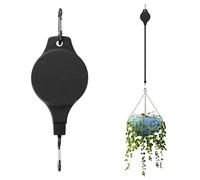 FACHOI Hanging Basket Pulley, Retractable Plant Hanger Pulley Adjustable Heavy Duty Plant Pulley Hook for Garden Hanging Baskets and Birds Feeder F4-SDGG