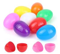 FACHOI Plastic Easter Eggs, Easter Egg Decorations, Colorful Easter Fillable Plastic Eggs for Kids Reusable Surprise Egg Containers for Easter Hunt Party Favor Basket Stuffers Filler F4-SLDK