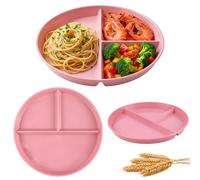 FACHOI Portion Control Divided Plates, Divided Dinner Plates Unbreakable Plastic Diet Plates Tray Reusable Picnic Dishes for Adults Kids Home Camping Parties F4-FGCP
