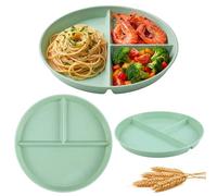 FACHOI Portion Control Divided Plates, Divided Dinner Plates Unbreakable Plastic Diet Plates Tray Reusable Picnic Dishes for Adults Kids Home Camping Parties F4-FGCP