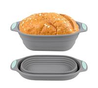 FACHOI Silicone Bread Proofing Basket, Sourdough Proving Basket Foldable Baking Bowl for Baking & Proofing Artisan Bread F4-FJL