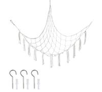 FACHOI Teddy Hammock, Toy Storage Hammock Corner Toy Storage Net Plush Toys Macrame Net Large Corner Wall Hanging Organizer Holder for Kids Bedroom and Playroom F4-SJWD