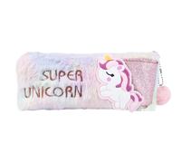 FACHOI Unicorn Pencil Case for Girls, Fluffy Rainbow Pencil Pouch Stationery Organizer for Kids Birthday Halloween Christmas Gifts F6-DJSMRBD