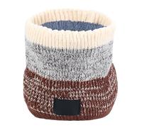 FACHOI Winter Neck Warmer for Men Women, Fleece Lined Knit Thermal Neck Gaiter Double Layer Neck Snood Scarf for Ski Running Cycling Motocycle Sports F4-JBWB (Beige)