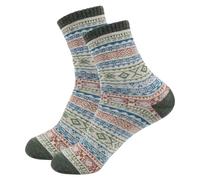 FACHOI Womens Thermal Socks, Winter Warm Wool Socks Thick Warm Knitting Thermal Socks Breathable Cozy Thick Sock Gifts for Women Ladies Home Office School F4-FGZTW (Dark Green)