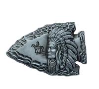 Fachoice Belt Buckle Arrowhead Indian Chief for Men Belt Buckle for Indian Chiefs Western Tribal Warrior Jewellery for Men