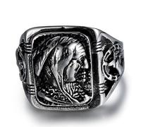 Fachoice Indian Chief Biker Ring for Men Tribal Warrior Ring, Vintage Indian Chief Ring Punk Chief Head Ring Men’s Indian Chief Jewelry Silver Native Indian Chief Ring Antique Chief Head Ring