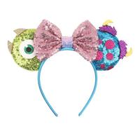FACHPINT Monsters Mouse Ears 1pcs Mike and Sully Ears, Sulley Ears Headband for Child Photo Props, Cute Green Monsters Ears for Boy Theme Park, Sequin Blue Monsters Ears for Party