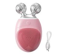 Facial Brush, Face Scrubber, Skin Cleansing Massager, 5 Speed Vibration, Water-Resistant Silicone Design, Daily Routine, Mini Face Cleaning Device Size 3.54x2.17x1.18