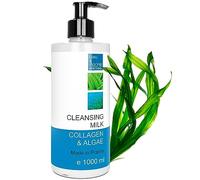 Facial Cleanser All Skin - Collagen & Algae Gentle Cleansing Milk 1000 ml Eye & Face Make-up Remover Made in Brittany-France