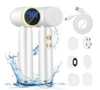 Facial Cleansing Brush,Electric Face Cleanser with 6 Exfoliating Brush Heads,USB Rechargeable Face Brush with 3 Speed Levels,Waterproof Facial Brush,LCD Display,360° Rotating Facial Brush for Cleaning