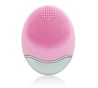 Facial Cleansing Brush, Sonic Face Cleanser and Massager Brush Waterproof & Silicon Facial Cleaner, Electric Masager Cleansing System for Deep Cleansing Skin Care (Pink)