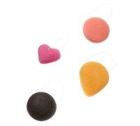 Facial Cleansing Sponge Random Color Sponge 4pcs Exfoliating Puff | Reusable for Makeup Removal, Helps Cleanse Pores and Excess Oil, Compact Bath Accessory Random Color