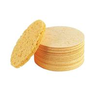 Facial Cleansing Sponge - Standard Round, Compressed Sponges For Vision, Natural Cotton Pads, Gentle Poûr Łe Vişage Scrubbers | Daily Makeup Removal & Pre Removal Tool