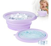 Facial Cold Plunge Bowl, Cold Vagus Nerve Stimulator Ice Bowl for Face Quick Cooling Built-in Icetray Foldable Wash Basin Bathroom Accessories, Portable Washing Basin for Soothe Skin Puffine