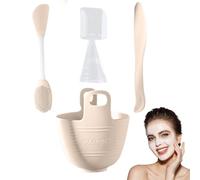 Facial Cover Mixing Bowl Set - Professional Face Mixing Tools, Soft Silicone Application Kit | Lightweight Facial Bowl With Brush For Clay Cover Blending, Skincare Routine, And Spa Care