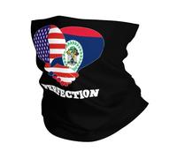Facial Covering America And Belizean Flag Perfection Friendship Uv Protection Cuello Pañuelo Multifunctional Polainas De Cuello For Men Running Skiing