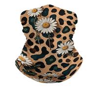 Facial Covering Leopard Daisy Windproof Bufanda Facial Premium Bandana For Running Skiing Women