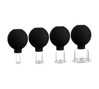 Facial Cupping Set - Body Massage Suction Cups,Set of 4 Vacuum Facial Suction Cups for Home, Back Massage Tool