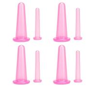 Facial Cupping Set for Face, 8 Silicone Massage Cups for Anti-Aging and Cellulite Reduction, Includes 4 Large and 4 Small Cups for Face, Neck, and Eye Areas, Portable Spa Therapy Tool for Women