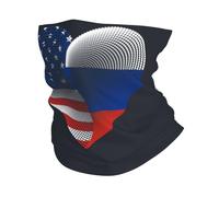 Facial Decoration Usa Russia Russians Friendship Flag Heart White Headwear Breathable Bandana Premium Headband For Traveling Fishing Running 25X50CM