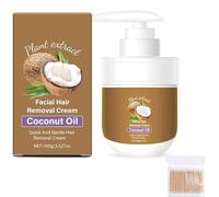 Facial Depilatory Cream, Coconut Facial Hair Removal Cream for Women for Upper Lip and Chin for Women for Sensitive Skin, Gentle and Non-irritating (1)