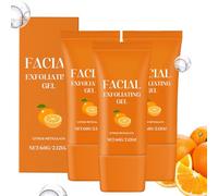 Facial Exfoliating Gel, Deep Purifying Cleansing Exfoliating Gel for Face Body Skin, Orange Enzyme Moisturizing Facial Scrub Exfoliator 60g(3pcs)