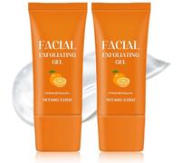 Facial Exfoliating Gel, Orange Enzyme Exfoliating Gel, Moisturizing Facial Exfoliator Orange, Deep Cleansing Moisturizing, Gentle for All Skin Types (2PCS)