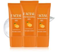 Facial Exfoliating Gel, Orange Enzyme Exfoliating Gel, Moisturizing Facial Exfoliator Orange, Deep Cleansing Moisturizing, Gentle for All Skin Types (3PCS)
