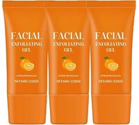 Facial Exfoliating Gel - Orange Enzyme Exfoliator, Orange Purifying Enzymes Exfoliating Gel for Face & Body, Blackhead Removal, Skin Smoothing, Deep Cleaning, Hydrating Facial Scrub, 60g (3Pcs, 1)