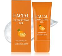 Facial Exfoliating Gel, Orange Enzyme Exfoliator Scrub, Purifying Exfoliating Gel for Face and Body, Remove Blackheads Moisturize Cleansing, Deep Cleansing Pore for All Skin Types (1pcs)
