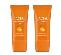 Facial Exfoliating Gel, Orange Enzyme Hydrating Facial Scrub, Deep Cleansing Moisturizing Scrub with Natural Orange Extract, Smooth Skin Care, All Skin Types (2Pcs)