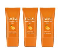 Facial Exfoliating Gel, Orange Enzyme Hydrating Facial Scrub, Deep Cleansing Moisturizing Scrub with Natural Orange Extract, Smooth Skin Care, All Skin Types (3Pcs)