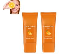 Facial Exfoliating Gel, Orange Exfoliating Whitening Gel Scrub, Deep Cleansing, Remove Blackheads, Moisturize Skin, Glow, Suitable for All Skin Types