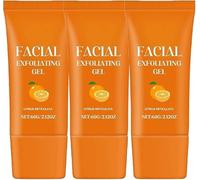 Facial ExfoliaTING GEL, Purifying ExFOLIating GeL, Orange ExfoLIAtings Whitening E Scrub,E-xfoliating Gels SCRub,Deep Cleansing Moisturizing Scrub (3 pcs)
