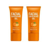 Facial Exfoliating Gel, Vitamin C Exfoliating Gel, Gently Moisturizes The Face And Body, Deep Cleansing Exfoliator for Face Promotes the Balance of Skin Oil and Water (2, 60g)